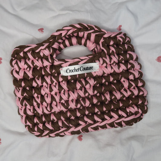 Chocolate & Pink Mini Shopper
