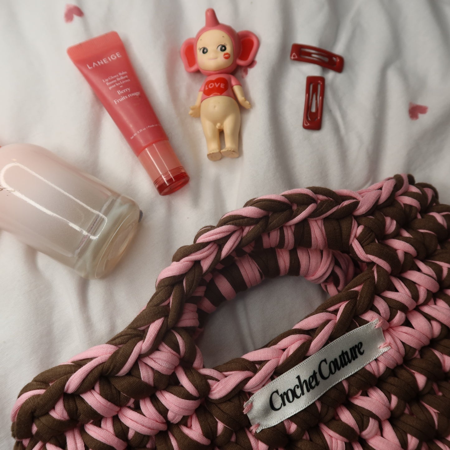 Chocolate & Pink Mini Shopper